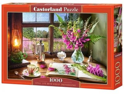 Zdjęcie produktu dla Castorland Still Life with Violet Snapdragons 1000 pcs, 1000 szt., Artystyczny, 9 lat(a)