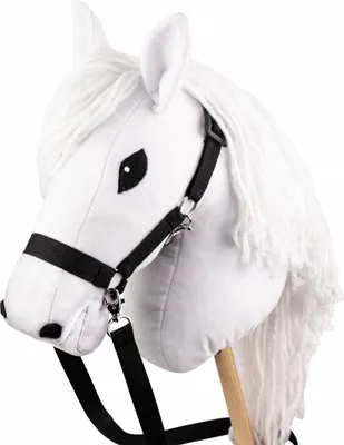 Produktbild von ♥ Steckenpferd Weiß Hobby Horse mit Halfter Zügel Steckenpferd für Sport ♥