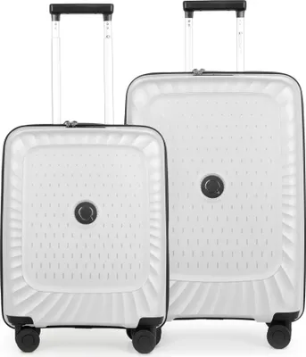 Produktbild von Kotti -  Kofferset 2 teilig, Bordkoffer + mittelgroßer Koffer, robuste Hartschale aus recyceltem PP-Material leichte Trolleys Polypropylen Hartschale, 4 Rollen, TSA-Schloss,Weiß
