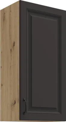 Produktbild von Hängeschrank 45 cm Stilo Grau + Eiche Artisan Küchenzeile Küchenblock Küche Landhaus Höhe 90 cm