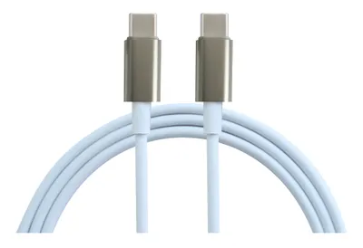 Produktbild von KOMA Synchronizačný a nabíjací kábel USB-C / USB-C, 2 metre, 3A, do 60 W, biely