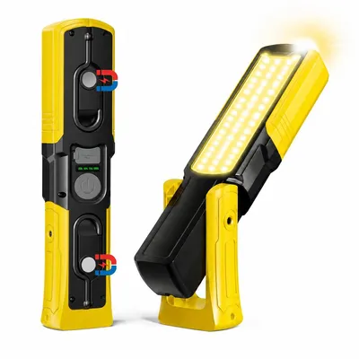 Produktbild von COB LED Arbeitslampe Akku, 6000mAh Werkstattlampe mit Magnetfuß, 360° drehbar, 5 Lichtmodi, USB C Arbeitsleuchte für Auto, Camping & Reparatur