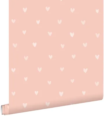 Productafbeelding van ESTAhome behang hartjes perzik roze 53 cm x 10.05 m