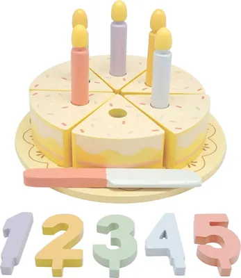 Immagine prodotto di Tanner DER KLEINE KAUFMANN TANNER Deco Geburtstagstorte Pastell aus Holz