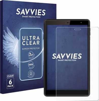 Produktbild von 6x Für Logicom Tab 80 8" Schutzfolie Savvies Displayschutz Display Schutz Folie Klar Transparent