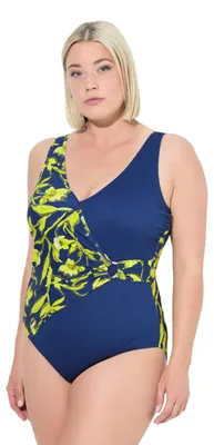 Productafbeelding van Ulla Popken damesbadpak, marineblauw, maat 50+
