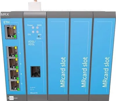 Obrázek produktu pro Insys icom MRX5 DSL-B - mod. xDSL-Router - Ethernet-WAN - Schnelles Ethernet - Blau - Grau
