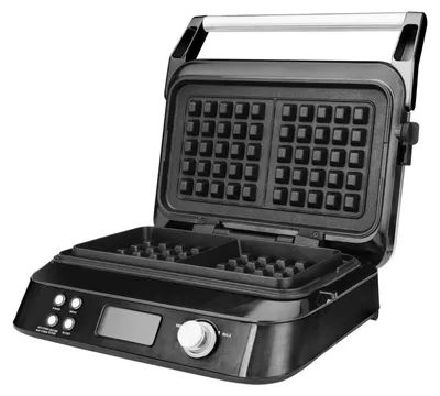 Produktbild von Gastroback Advanced Control Black Edition, 2 Waffel(n), Rechteckig, Edelstahl, 0,7 m, 1600 W, 220 - 240 V
