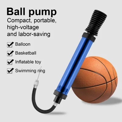 Produktbild von Ballpumpe, Sportball-Luftpumpe, tragbare Handpumpe, Inflator mit flexiblem Schlauch für Basketball, Fußball, Yogabälle, Schwimmringe, Luftballons