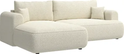 Produktbild von Selsey Ovo - Ecksofa in L-Form mit Schlaffunktion, hellbeige, linksseitig
