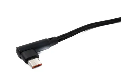 Zdjęcie produktu dla SYSTEM-S Kabel USB 2.0 Micro B 25 cm męski do 2.0 A męski kątowy adapter w oplocie 480 Mbit/s