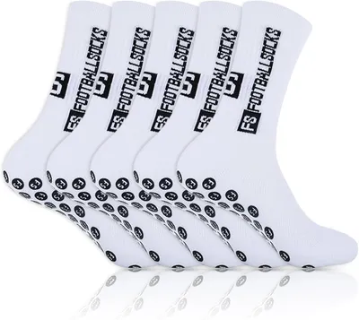 Imagen del producto de Calcetines deportivos con agarre antideslizante, transpirables, talla 39-46, para fútbol