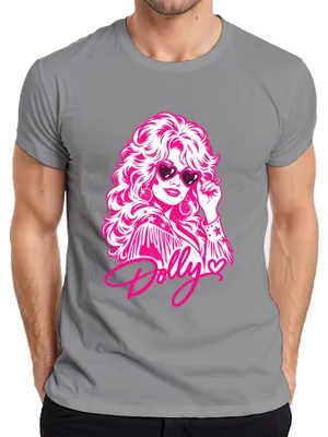 Produktbild von Dolly Parton Country Musik Sängerin Cowgirl Retro Fan Western Herren T-Shirt, Grau, S