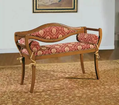 Zdjęcie produktu dla Klasyczna ławka, designerska ławka tapicerowana, ławka do salonu, ławka tapicerowana