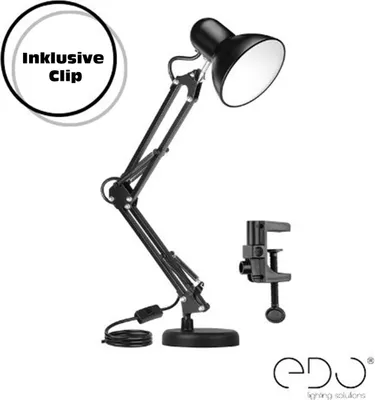 Immagine prodotto di PIXI Set di prese e zoccoli neri per lampada da tavolo E27 EDO777535 Soluzioni EDO