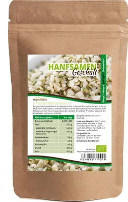 Produktbild von Geschälte Hanfsamen kaufen – vielseitige Hanfherzen mit mild-nussigem Geschmack | Mynatura 2x1Kg