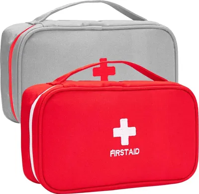 Produktbild von Medizinische Notfalltasche,2PCS Medizin Aufbewahrungstasche Leer Medikamententasche Erste Hilfe Set für Camping Outdoor-Reisen