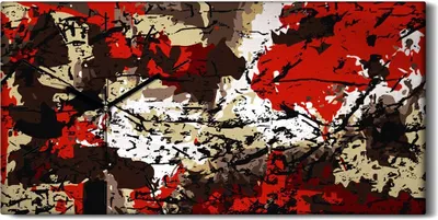 Produktbild von Wandbild Leinwand Bilder Wanduhr Geräuschlos Kunstdruck 60x30 Abstraktion - schwarze Hände