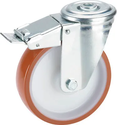 Produktbild von Transport-Geräte-Lenkrolle Polyurethan feststellbar Ø 150 mm bis 300 kg