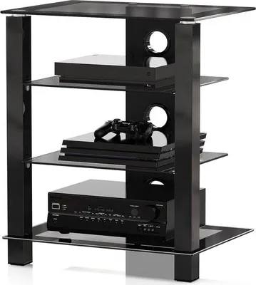 Produktbild von Glas-TV-Ständer mit Aluminium-Unterstützung