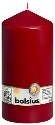 Obrázek produktu pro Sloupková svíčka - výška 20 cm - průměr 9,8 cm - staročervená