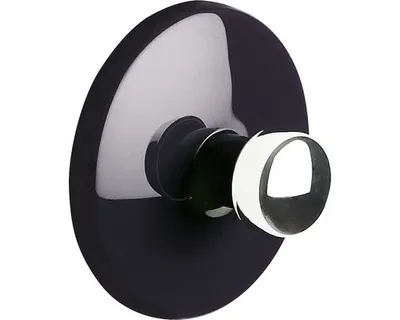 Immagine prodotto di Gancio per asciugamani Spirella Gancio autoadesivo per bagno e cucina "Bowl" Gancio per asciugamani Senza foratura Ø5 cm - Nero