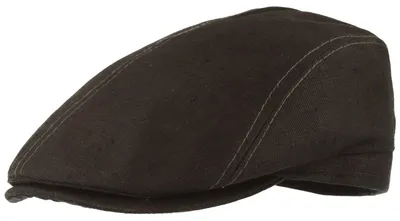 Productafbeelding van UV-80-Flatcap in jeansstijl, gemaakt van een hennepmix van Hut-Breiter, zwart, maat M