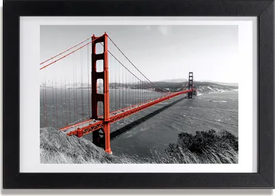 Produktbild von Bild 30x20 MDF-Rahmen, Wandkunst Brücke in San Francisco
