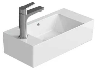 Productafbeelding van Handwasbak Pure 2.0 voor gastentoilet, met afvoer links