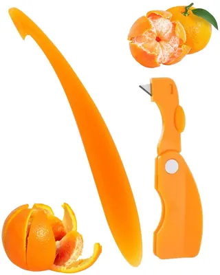 Orangenschäler 2 Stück, Zitrusschäler, Küchenschäler 15 cm