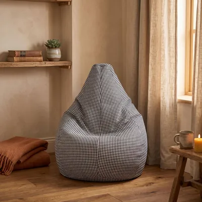 Image de Maristellan - Pouf, 80x80x120h cm Noir, Forme Sac, Fabriqué en Italie