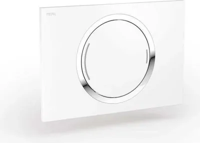 Produktbild von Mepa Betätigungsplatte MEPAZERO 2-Mengen Technik weiss, betätigung von vorne