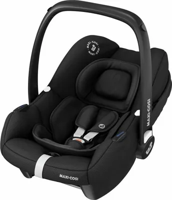Produktbild von Maxi-Cosi Tinca i-Size Babyschale, sehr leichter Gruppe 0+ Autositz (nur 3,2kg), inkl. Sonnenschutz, (0-12 kg), Essential Black, Schwarz