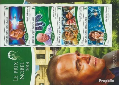 Produktbild von Briefmarken Togo 2014 Mi 6491-6494 Kleinbogen (kompl. Ausgabe) postfrisch Nobelpreis