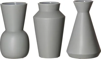 Produktbild von Ritzenhoff & Breker Kalmar Vasen-Set 20 cm 3-teilig grau