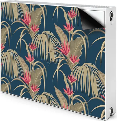 Produktbild von Magnet Heizkörperabdeckung Heizkörperverkleidung Verkleidung Abdeckung 80x60 cm  - Tropisch, palm