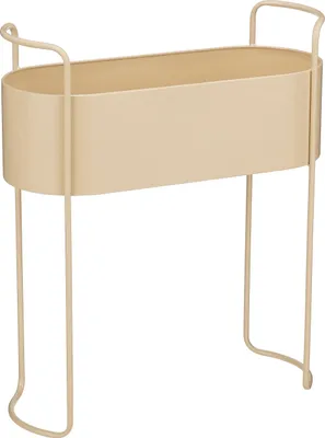Zdjęcie produktu dla Mica Decorations Moritz Stojak na rośliny – doniczka na kwiaty i rośliny domowe – do użytku wewnątrz pomieszczeń – 55 x 24 x 65 cm – żelazo – beżowy