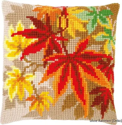 Produktbild von Vervaco Kreuzstichkissen Herbstblätter
