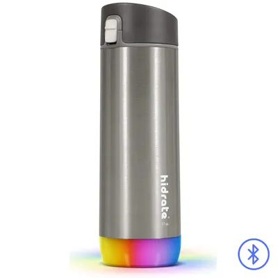 Produktbild von Hidrate Spark Chug intelligente Wasserflasche - Edelstahl - 620ml - LED Beleuchtung - Silber
