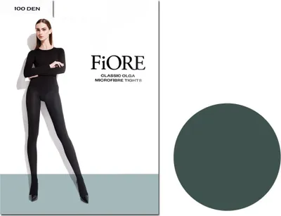 Produktbild von Schwarze glatte, blickdichte Strumpfhose 100 den Olga 4 autumn_green
