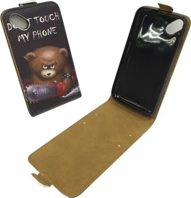 Produktbild von Handyhülle Tasche für Handy Wiko Sunny Bär mit Kettensäge