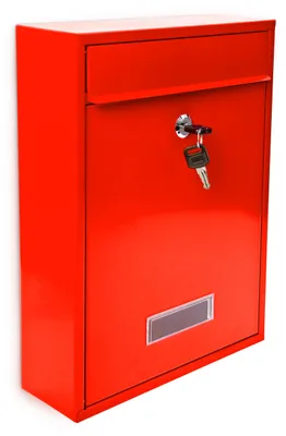 Produktbild von Design Briefkasten Metall Rot 26,5 x 35 x 8,5 cm
