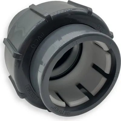 Produktbild von FlexFit Übergangsverschraubung Ø 63 mm | Klemm X Klebemuffe | PN6 | Grau