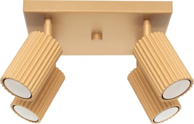 Produktbild von Plafond KARBON 4 golden 4xGU10 10W Aluminium 16.5x25x25cm Sollux Lighting