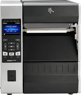 Produktbild von Zebra ZT620 - Wärmeübertragung - 300 x 300 DPI - Verkabelt & Kabellos - Schwarz - Grau