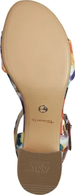 Produktbild von Tamaris Damen Sandalette floral Blumenmuster Blockabsatz 1-28208-44, Größe:40 EU, Farbe:Orange