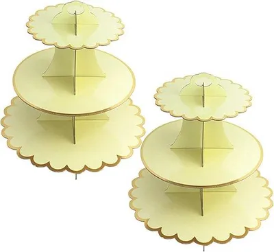 Productafbeelding van Taartstandaard 3 etages voor Feestjes - Cupcake- en Muffinstandaard voor Bruiloft, Verjaardag en Babyshower
