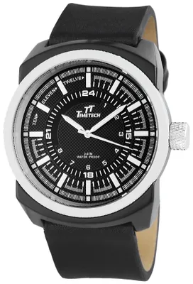 Produktbild von TimeTech Herrenuhr mit Kunstlederionsarmband