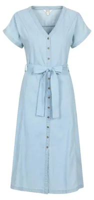 Produktbild von Mountain Warehouse - "Tulum" Kleid für Damen, Stoffgürtel, Denim MW5209 (44 DE) (Blassblau)