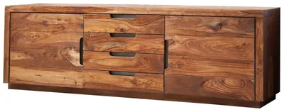 Immagine prodotto di MASSIVMOEBEL24 | credenza in legno di Sheesham / palissandro 200x50x65 Noce laccato DUKE #116